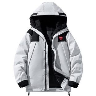 查尔斯桃心 新国标90%大朵绒羽绒服男士冬季加厚保暖2025新款外套