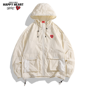 查尔斯桃心 UPF50+防晒衣男2026年夏季防紫外线轻薄透气工装外套