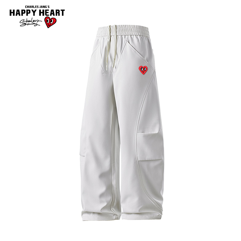 查尔斯桃心美式伞兵直筒休闲裤