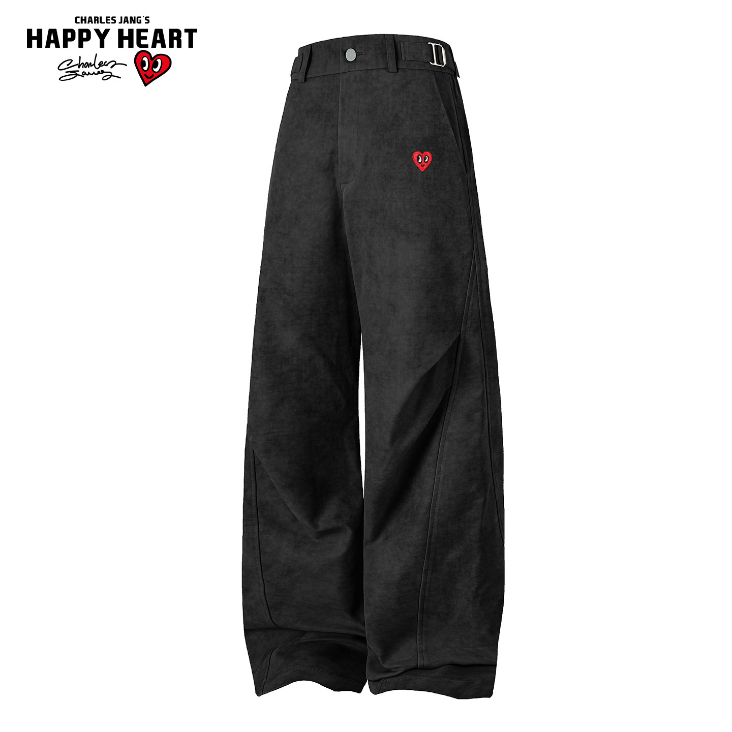 查尔斯桃心美式褶皱休闲裤男春秋季2026新款大码宽松直筒阔腿裤子,男装,休闲裤,淘宝优惠券,粉丝福利购,淘宝优惠卷