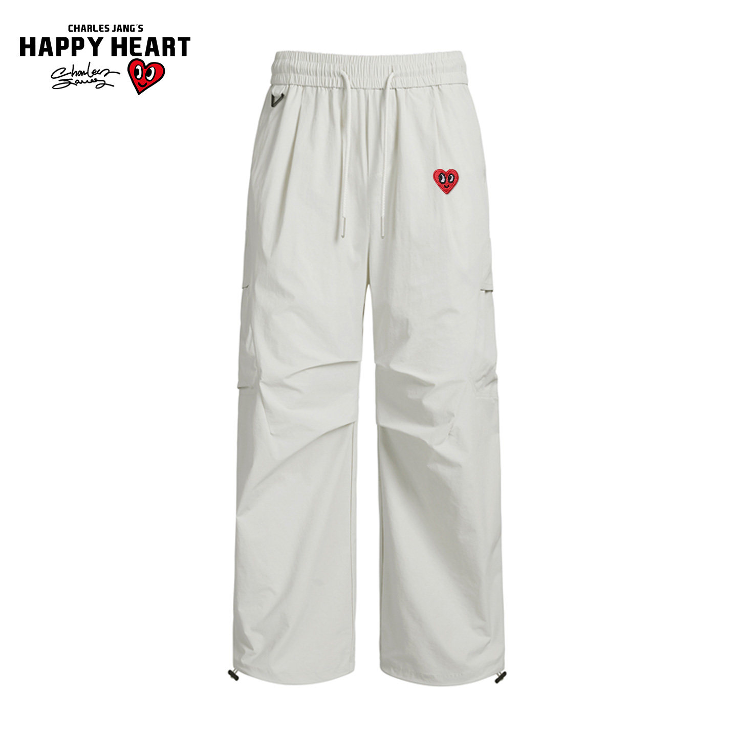 查尔斯桃心美式褶皱裤子男女春秋季新款宽松直筒透气垂感休闲长裤,男装,休闲裤,淘宝优惠券,粉丝福利购,淘宝优惠卷