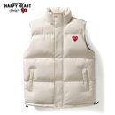 爱心无袖 查尔斯桃心 秋冬季 坎肩2025新款 棉衣马甲 棉服外套男短款