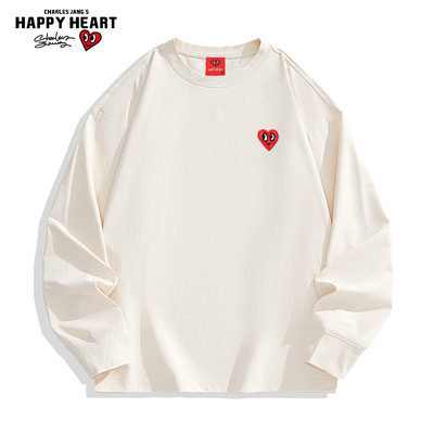 查尔斯桃心爱心长袖T恤