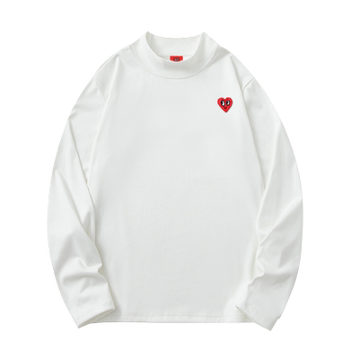 查尔斯桃心爱心德绒T恤