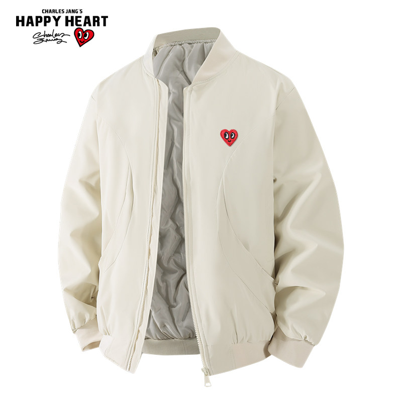 查尔斯桃心 美式解构夹克棉服男女秋冬季棒球领加厚保暖情侣外套,男装,棉衣,淘宝优惠券,粉丝福利购,淘宝优惠卷