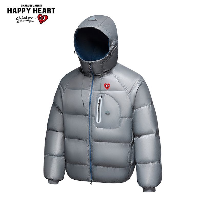 查尔斯桃心冬季90绒轻量化羽绒服