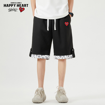 查尔斯桃心爱心休闲短裤