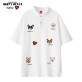 T恤男女宽松潮牌半袖 查尔斯桃心 卡通涂鸦肌理感重磅透气短袖 上衣