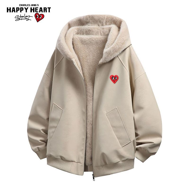 查尔斯桃心座山雕冬季棉服男外套