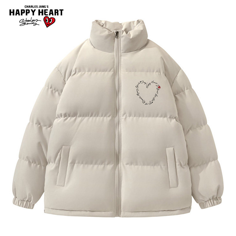 查尔斯桃心 白鸭绒立领羽绒服男女2025冬季爱心御寒保暖短款外套,男装,羽绒服,淘宝优惠券,粉丝福利购,淘宝优惠卷