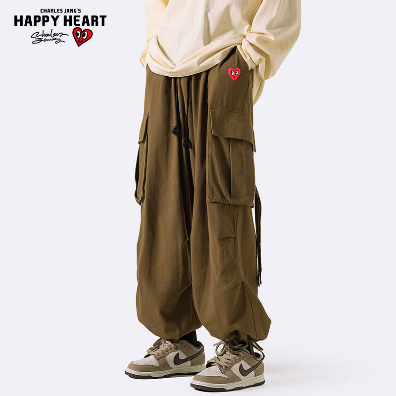 查尔斯桃心爱心休闲裤