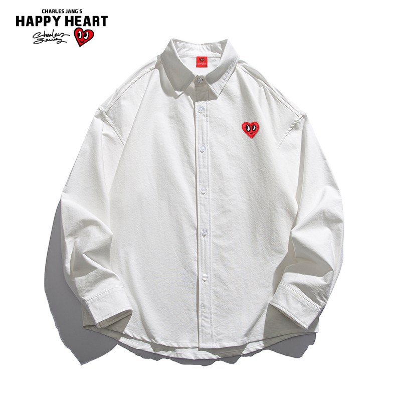 查尔斯桃心爱心休闲衬衫