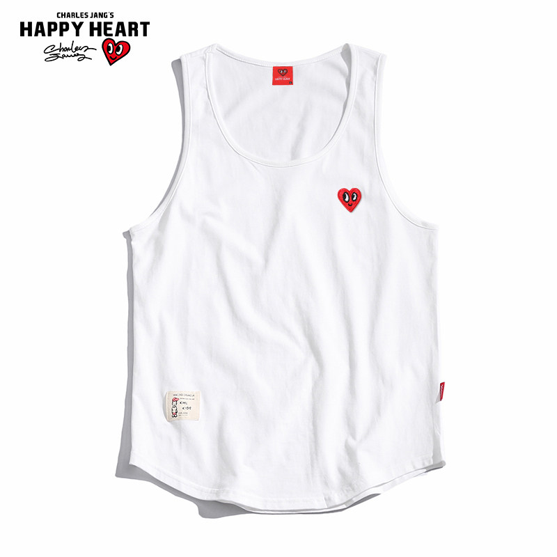 查尔斯桃心 2026年夏季新款休闲背心男圆领纯棉情侣百搭无袖上衣