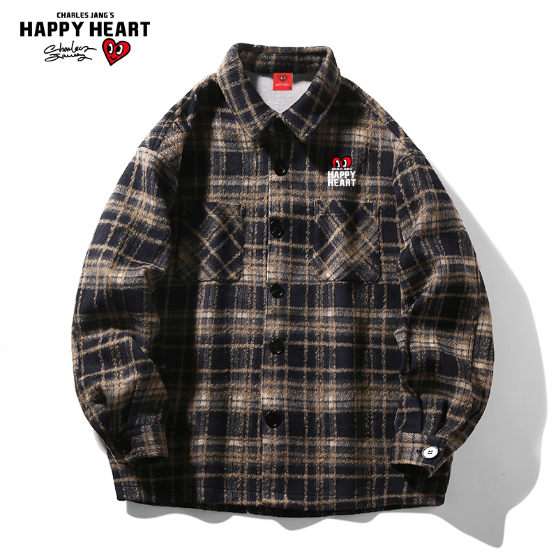 查尔斯桃心爱心休闲衬衫