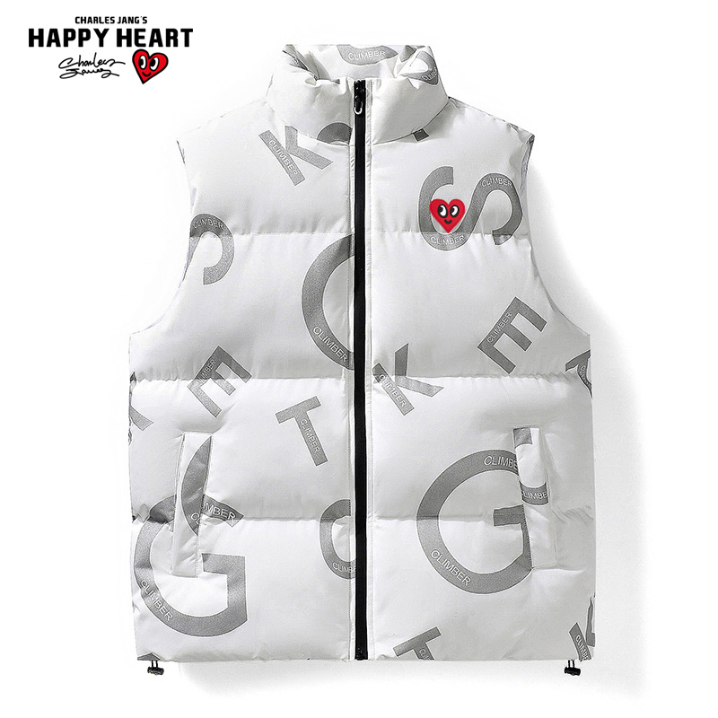 查尔斯桃心马甲棉服冬季保暖