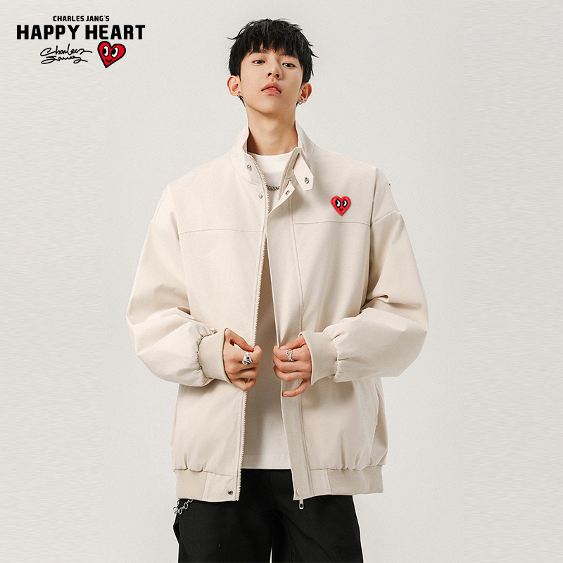 查尔斯桃心巴恩风工装夹克外套