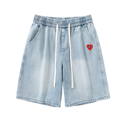 查尔斯桃心爱心休闲短裤