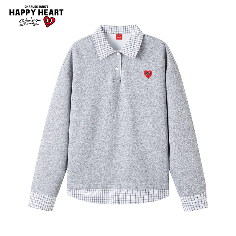 查尔斯桃心假两件拼接休闲卫衣男女春上新百搭情侣潮牌长袖上衣服,男装,卫衣,淘宝优惠券,粉丝福利购,淘宝优惠卷