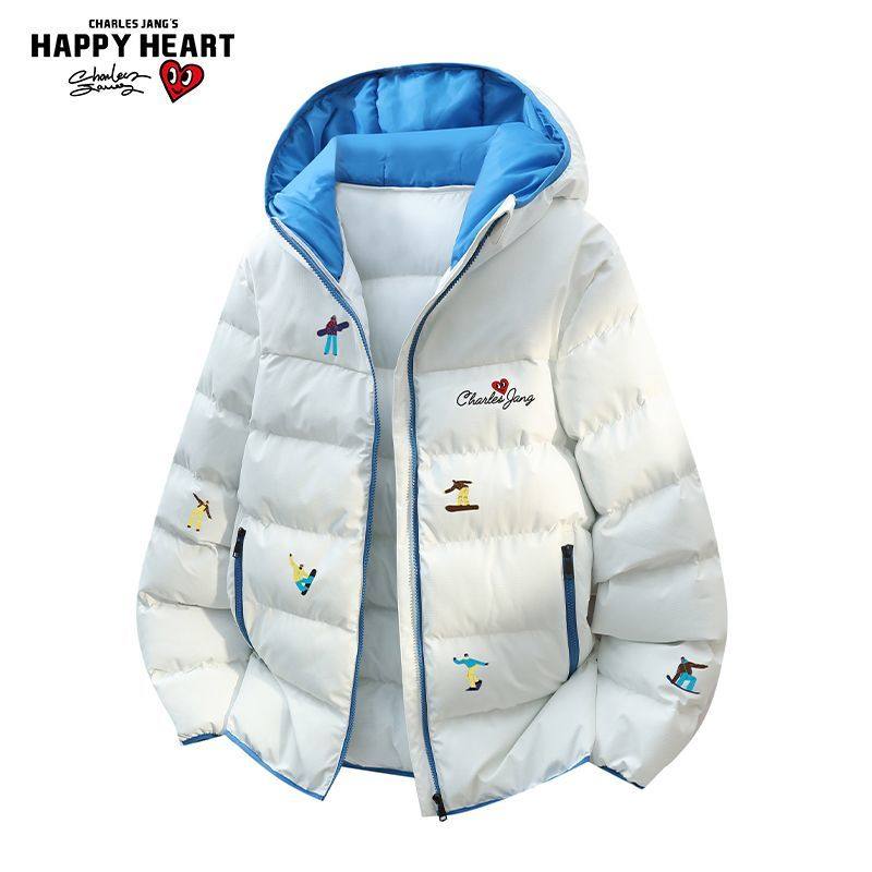 查尔斯桃心美式趣味滑雪连帽排骨棉服男女冬季撞色保暖棉衣外套,男装,棉衣,淘宝优惠券,粉丝福利购,淘宝优惠卷