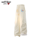 男女款 冬季 保暖加绒新款 查尔斯桃心休闲裤 宽松羽绒百搭运动弯刀裤