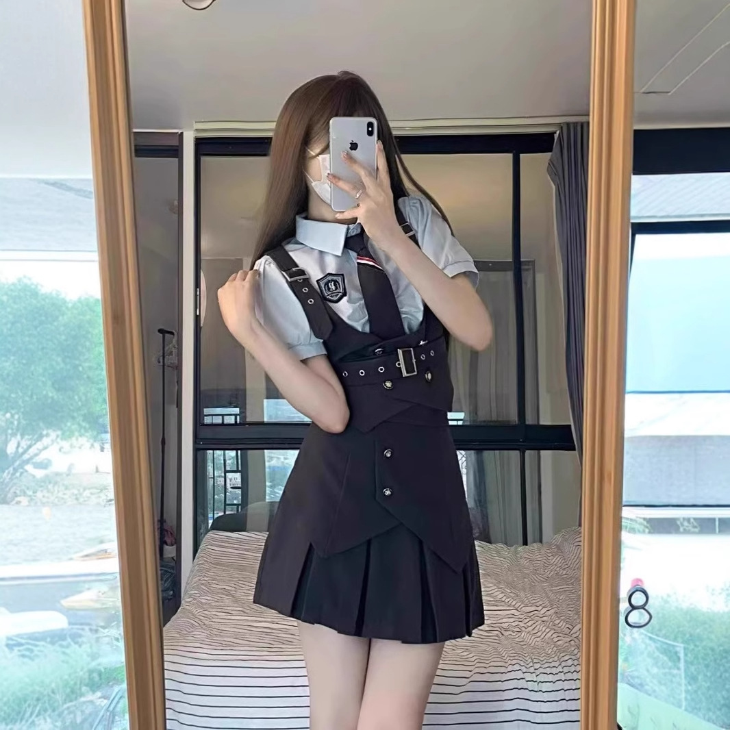 美式复古学院风jk制服套装