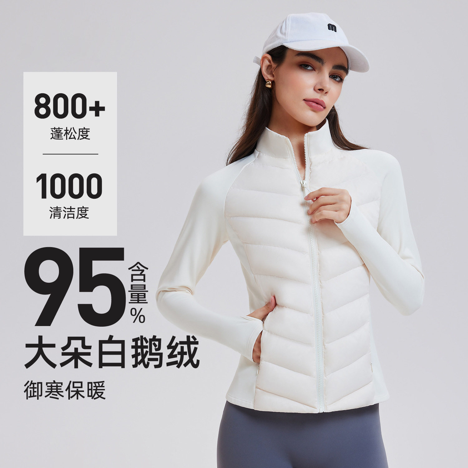 新款lulu三防运动羽绒服冬季男女户外保暖轻薄修身立领情侣