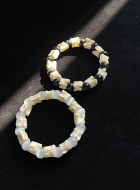 A lone ranger全新原创仿蛇骨猫眼石手串手链 男女同款情侣