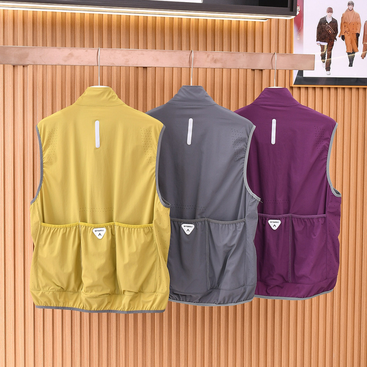 【骑行系列！3M反光！速干透气】夏季运动防晒立领薄款马甲外套男