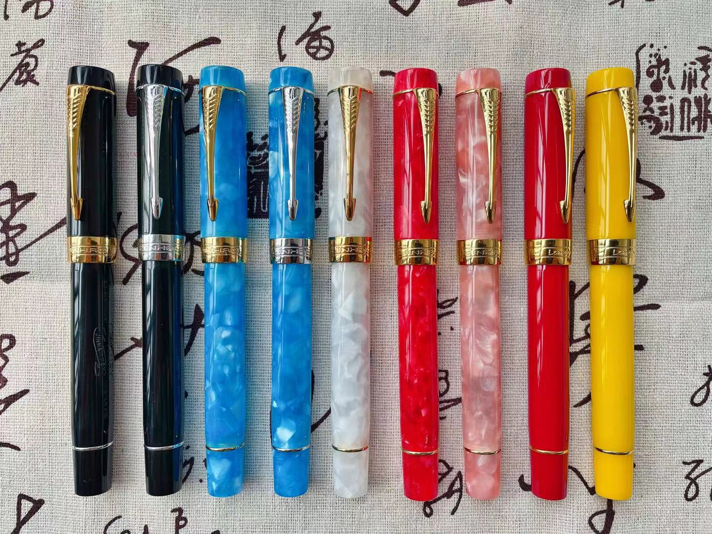 金豪世纪100一体色系钢笔樱花