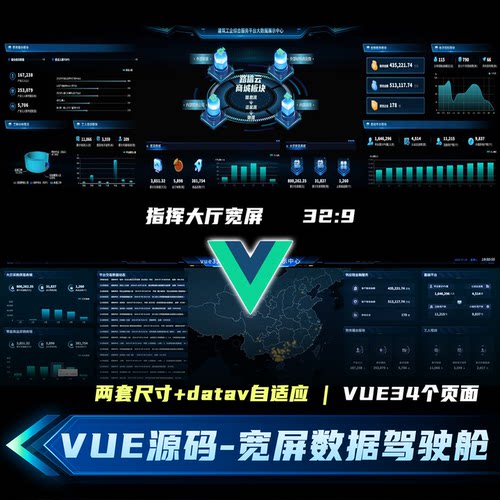 Vue3智慧风电能耗态势可视化动效完整项目源码ThreejsHighCharts