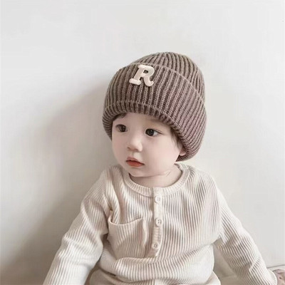 韩版儿童毛线帽宝宝针织套头帽潮