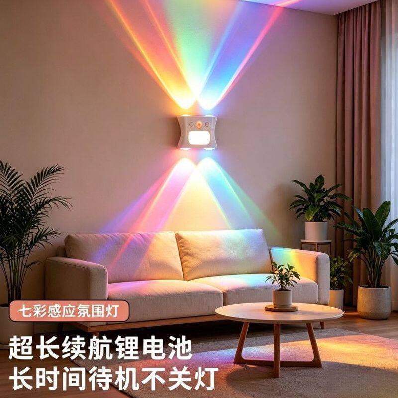 新款RGB渐变氛围小夜灯智能人体