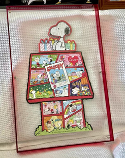 亚克力史努比拼图框画框相框265片梦想小屋专用异性卡通拼图玩具