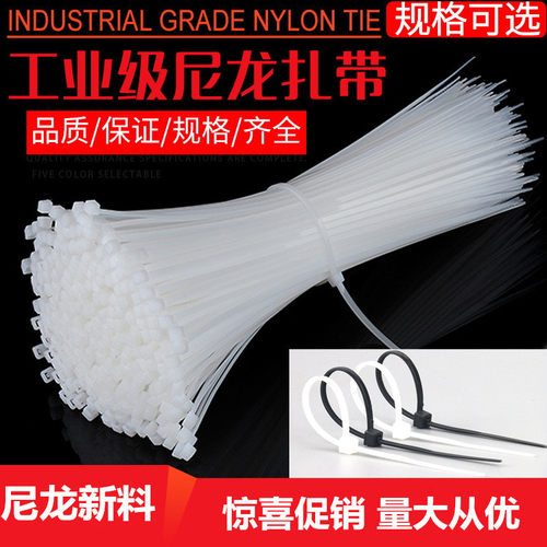 自锁式厂标尼龙扎带3*4*80*100*120*150*200*250*300塑料扎线带