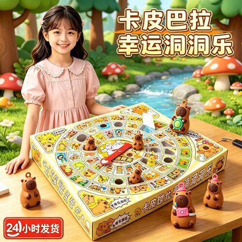 2026新款卡皮巴拉洞洞乐盲盒女孩拆拆乐动动乐戳戳乐自制女生礼物