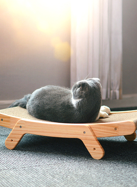 猫咪磨爪神器猫抓板猫床两用耐磨不掉屑多用途猫窝瓦楞纸猫玩具