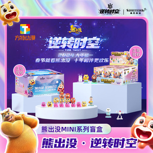 桑尼森迪正版熊出没十周年逆转时空纪念款印章萌粒盲盒小熊玩具
