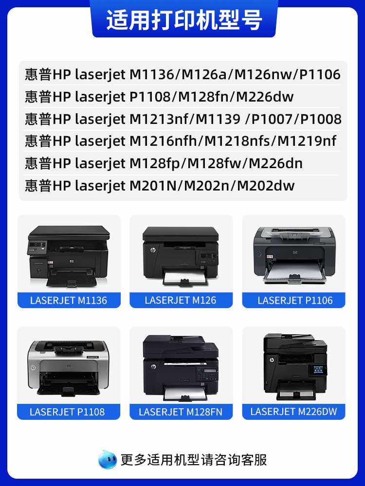 天色适用惠普m126a硒鼓m1213nf m1216nfh m128fn m1139 m1219nf 3