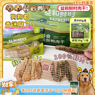 益和鲜时鸭肉干狗狗零食风干肉干小型犬磨牙大狗训练解馋 旺财
