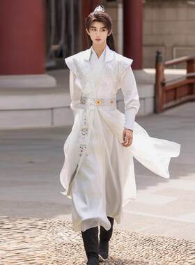 侠骨伞影剧目服【小爱】古装白色古风COS武侠剑客汉服男装全套