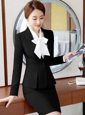 工作服装专业优雅女士春秋季套装珠宝店经理美容师酒店前台接待处