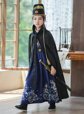 儿童古装锦衣卫飞宇服装明代卫帅骑士剑客少年武术汉代表演服装