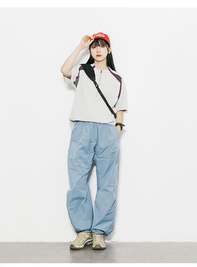 穹迹SKYTREK  迪桑山系户外功能拼接情侣短袖T恤iz-90509