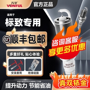 408 508标志301原厂适配原装 307 207 双铱金火花塞 3008 标致308