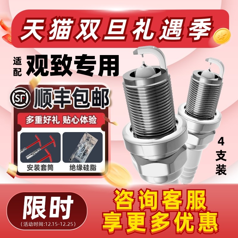 观致双铱金火花塞消抖动降油耗