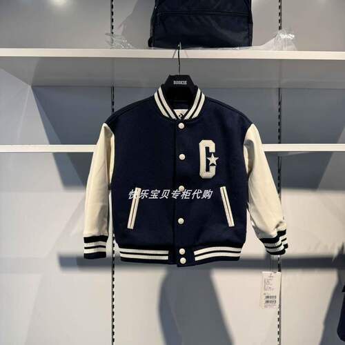 Converse匡威25春男女儿童休闲学院棒球服羊毛夹克外套CV2512324
