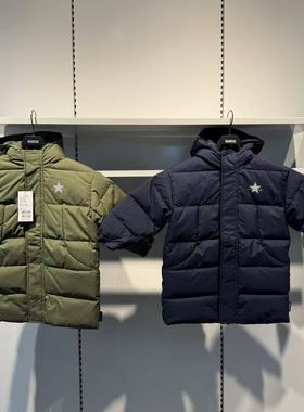 CONVERSE匡威正品24冬新款季男女儿童绿色中长款羽绒服CV2442192