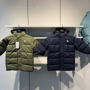 CONVERSE匡威正品24冬新款季男女儿童绿色中长款羽绒服CV2442192