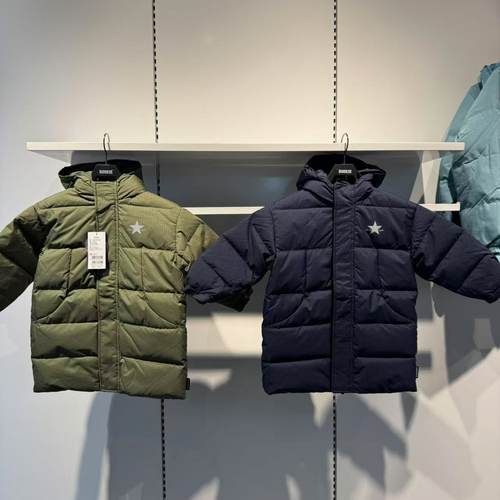 CONVERSE匡威正品24冬新款季男女儿童绿色中长款羽绒服CV2442192