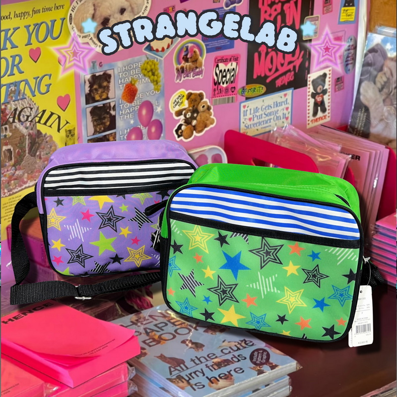 土酷90s复古y2k辣妹星星斜挎包